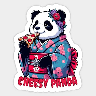 Pizza panda for pizza lovers Sticker